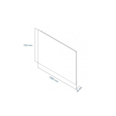 Miroir rectangulaire design éclairage LED à détecteur de mouvement salle de bain, 2173, 168 x 70 x 3cm