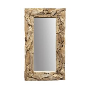 Miroir rectangulaire en teck 180 x 7 9 x 90