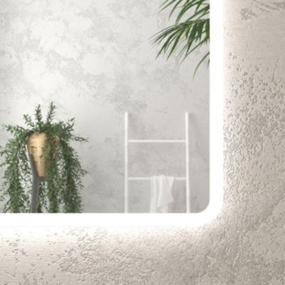 Miroir rectangulaire à leds (70x120 cm - Blanc)