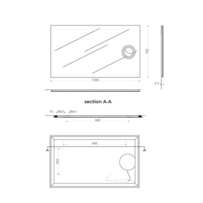 Miroir Rectangulaire Rétroéclairé Led 120X70 Avec Miroir Grossissant