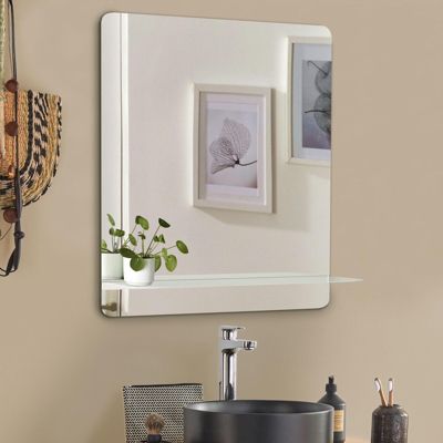 Miroir rectangulaire SORRENTO avec tablette en métal