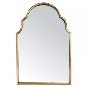 Miroir rectangulaire style vintage effect doré arabesque L.60 x H.90 x ep.5 cm