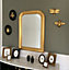 Miroir rectangulaire style vintage effet brillant doré Victoire L.66 x H.96 x ep.10 cm