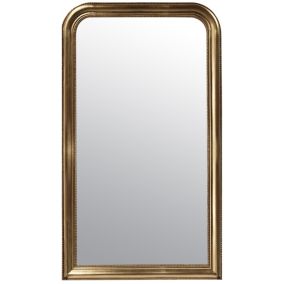 Miroir rectangulaire style vintage effet brillant doré Victoire XXL L.100 x H.160 x ep.10 cm