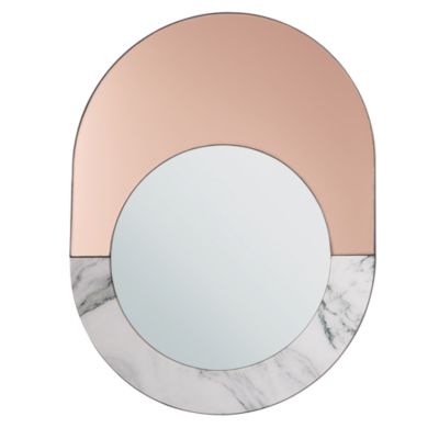 Miroir RETY 50 cm 65 cm Pierre Rose doré