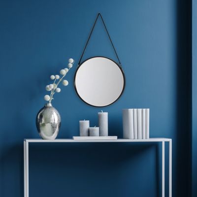 Miroir rond à lanière Ø50 cm
