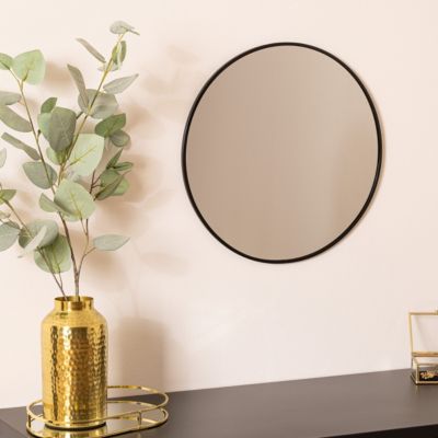 Miroir rond "Alice" D38cm noir - Atmosphera Créateur d'intérieur