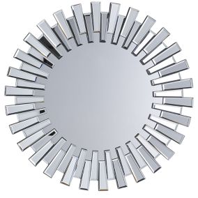 Miroir rond argenté élégant et moderne CHOLET