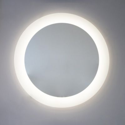 Miroir Rond Avec Contour Sablé Rétroéclairé 75Cm