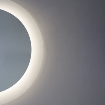 Miroir Rond Avec Contour Sablé Rétroéclairé 75Cm