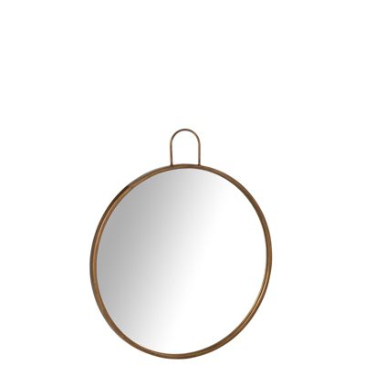 Miroir rond à bord doré Diamètre 60.5 cm