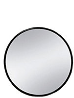 Miroir rond cadre métal noir mat Ø60cm