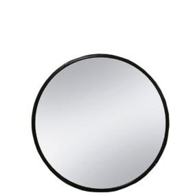 Miroir rond cadre métal noir mat Ø60cm
