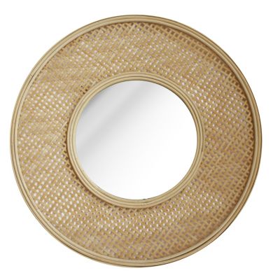 Miroir rond Canne en bambou Ø50 cm Deco & Co