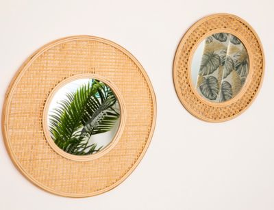 Miroir rond Canne en bambou Ø50 cm Deco & Co