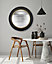 Miroir rond convexe style vintage noir convexe ⌀80 x L.80 x H.80 x ep.5 cm