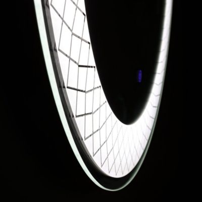 Miroir Rond De 70 Cm Avec Décoration Éclairée Par Led Et Capteur Tactile