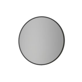 Miroir rond design cadre noir éclairages LED détecteur mouvements et réglage de lumière- 8232-2.0, diam.80cm