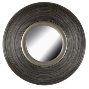 Miroir rond eden silver 56 cm - Marque Française