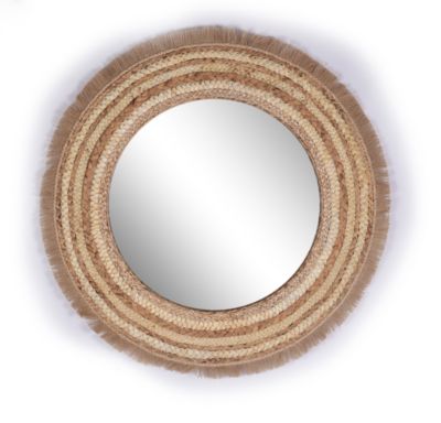 Miroir rond en fibres naturelles Ø98 x p.3,5 x ep.3,5 cm Ariane