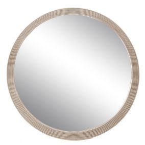 Miroir rond en rotin beige Ø40cm Ornami Promo