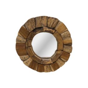 Miroir rond en teck 40 x 40 x 4