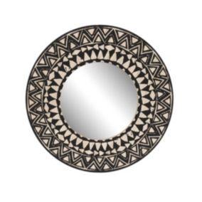 Miroir rond ethnique 40 cm - Marque Française