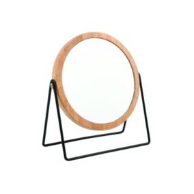 Miroir Rond Grossissant SATCHI Bois  Acier Noir MSV