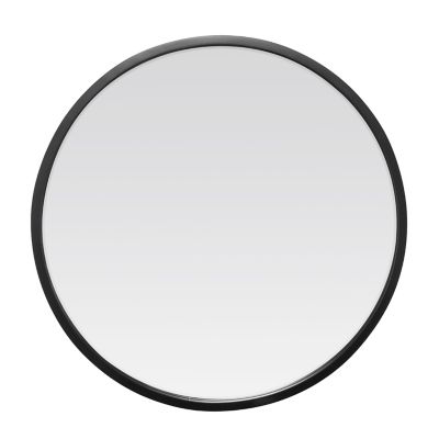 Miroir rond intemporel métal rond noir Ø60cm