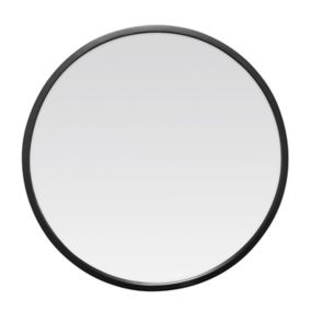Miroir rond intemporel métal rond noir Ø60cm