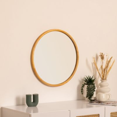 Miroir rond Kim bois D55cm - Atmosphera