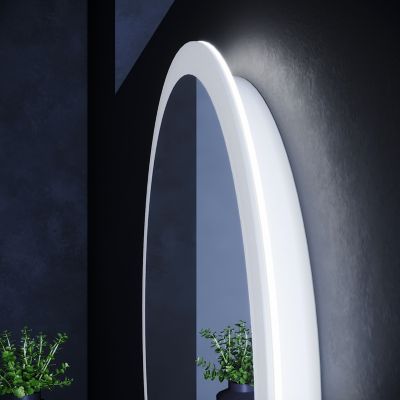 Miroir Rond à LED 80x80cm Ronde Miroir de Salle de Bain Miroir LED Anti-buée avec capteur de contrôle Tactile