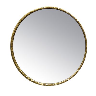 Miroir rond moulure dorée satinée Ø76cm Emde