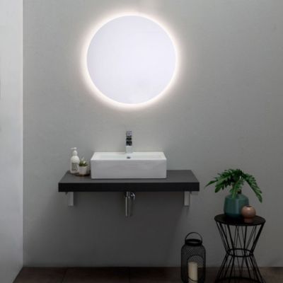 Miroir Rond Rétroéclairé Avec Lumière Led Diamètre 70 Cm