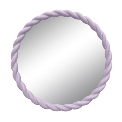 Miroir rond torsadé parme H.44.5 x l.44.5 cm Ornami