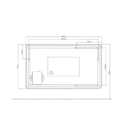 Miroir Salle de Bain - 120x70 cm - avec Éclairage Lumineux - RENZO