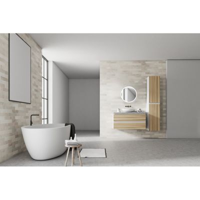 Miroir salle de bain - 60cm - Rond - Avec Led - RENZO
