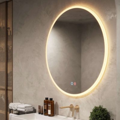 Miroir Salle de Bain ATENAS - D60cm - Led Temp Variable - Tactiles On/Off & Anti-Buée - LEDIMEX