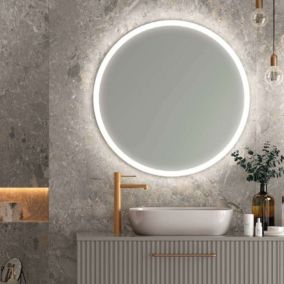 Miroir Salle de Bain BELGICA - D90cm - Led Rétro-éclairé & Diffusion Frontal (6500K) - LEDIMEX