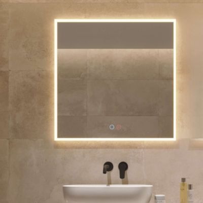 Miroir Salle de Bain BOSTON - 120x80cm - Éclairage Led Temp Variable - Tactiles On/Off & Anti-Buée - LEDIMEX