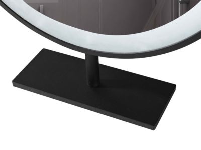 Miroir salle de bain, coiffeuse à LED 45cm à intensité variable avec cadre en aluminium noir LB-1200 LuxuryBain