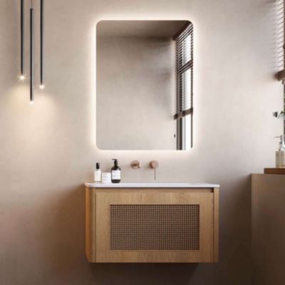Miroir Salle de Bain DINAMARCA - 80x80cm - Led Rétro-éclairé (6500K) - LEDIMEX