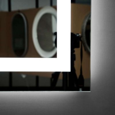 Miroir Salle de Bain FRANCIA - 60x80cm - Led Rétro-éclairé & Diffusion Frontal (6500K) - LEDIMEX