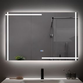 Miroir salle de bain LED 110x60cm anti buée et LED 3 couleurs LB-4693