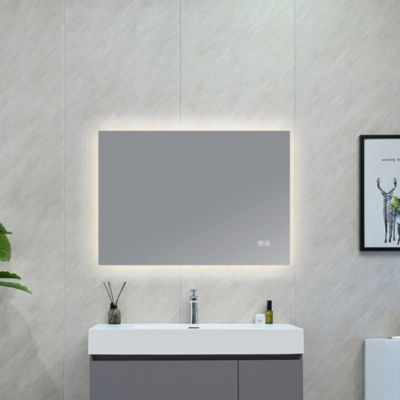 Miroir salle de bain LED 110x60cm avec anti buée et LED 3 couleurs LB-85070A