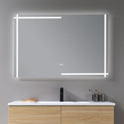 Miroir salle de bain LED 90x60cm anti buée et LED 3 couleurs LB-4693