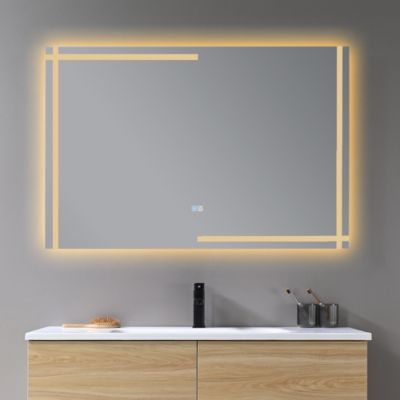 Miroir salle de bain LED 90x60cm anti buée et LED 3 couleurs LB-4693