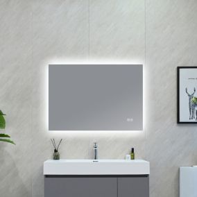 Miroir salle de bain LED 90x60cm anti buée et LED 3 couleurs à luminosité variable LB-85070-90-60 LuxuryBain