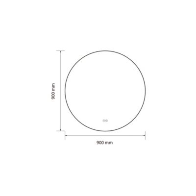 Miroir salle de bain LED rond 90cm anti buée avec cadre doré LB-4647GA