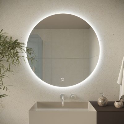 Miroir LED Mural Salle De Bain Atlanta KF01 - Éclairage Intégré - Moderne